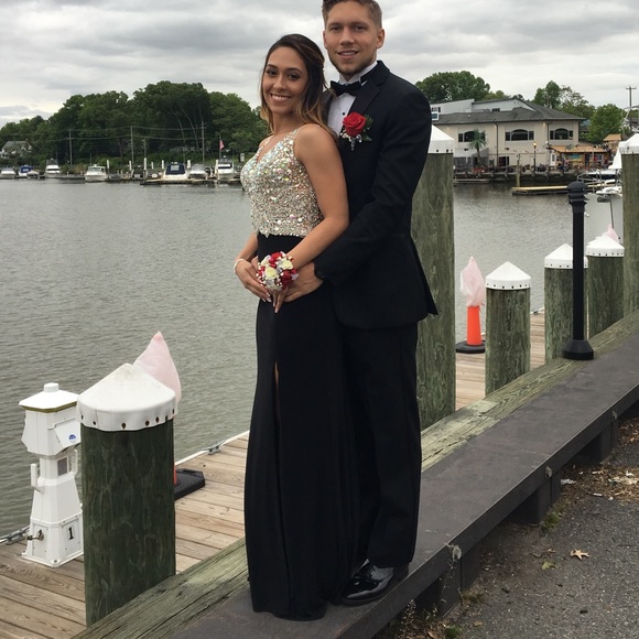 black and silver prom